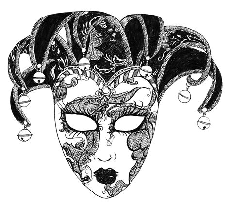 venetian mask sketch